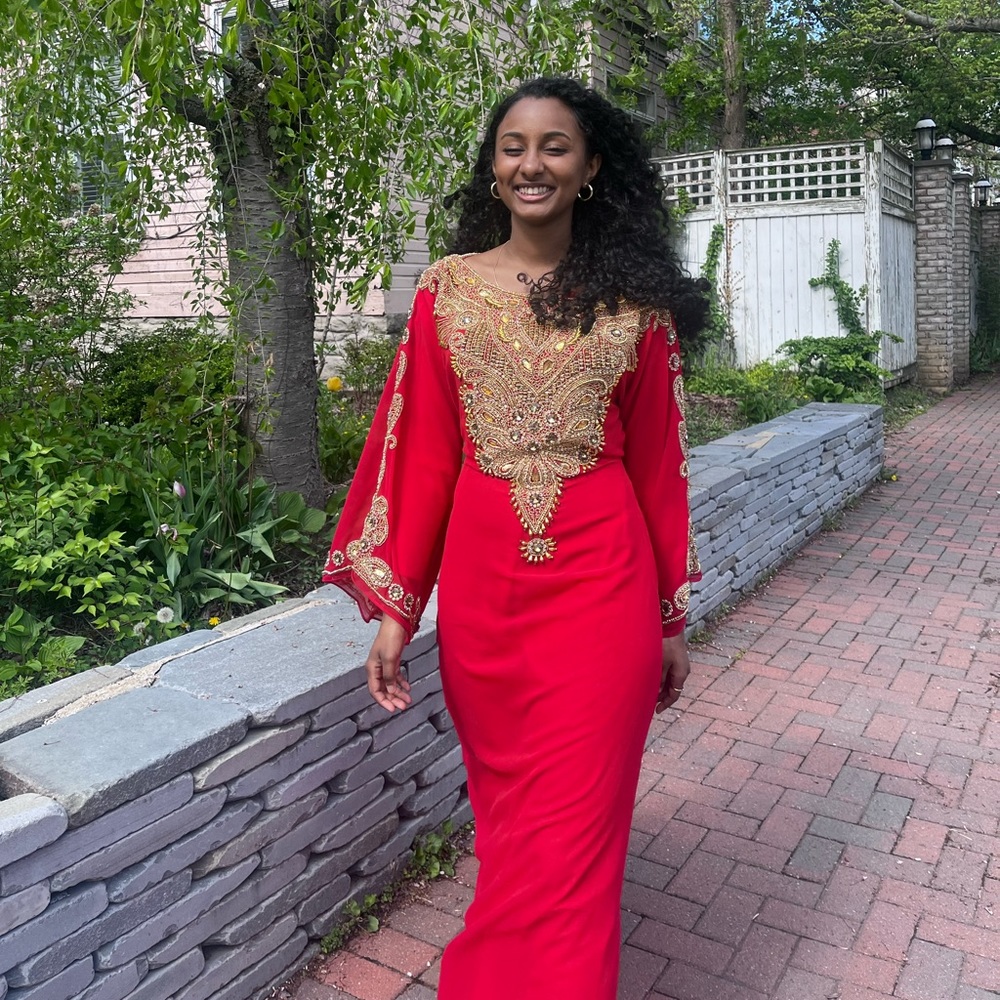 Red and Gold Kaftan